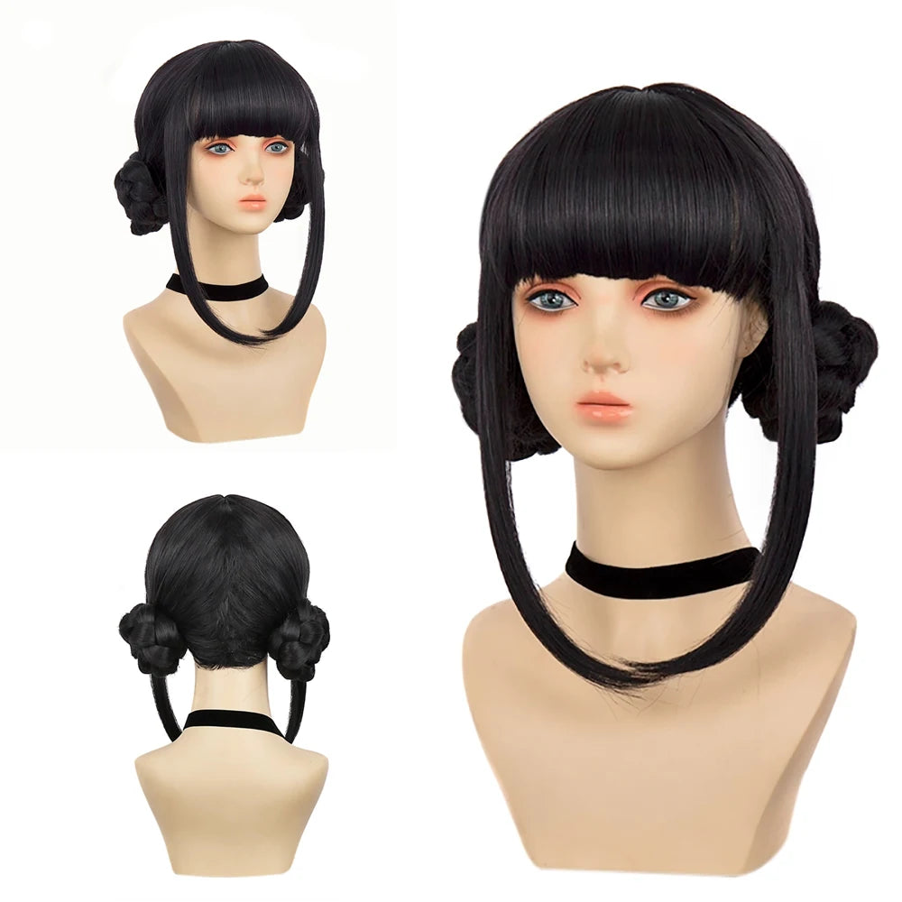 High-Quality Anime Rumi Mila Zoe Cosplay Synthetic Hair - Purple, Black Suitable For Women'S Daily Party Heat Resistant Wig