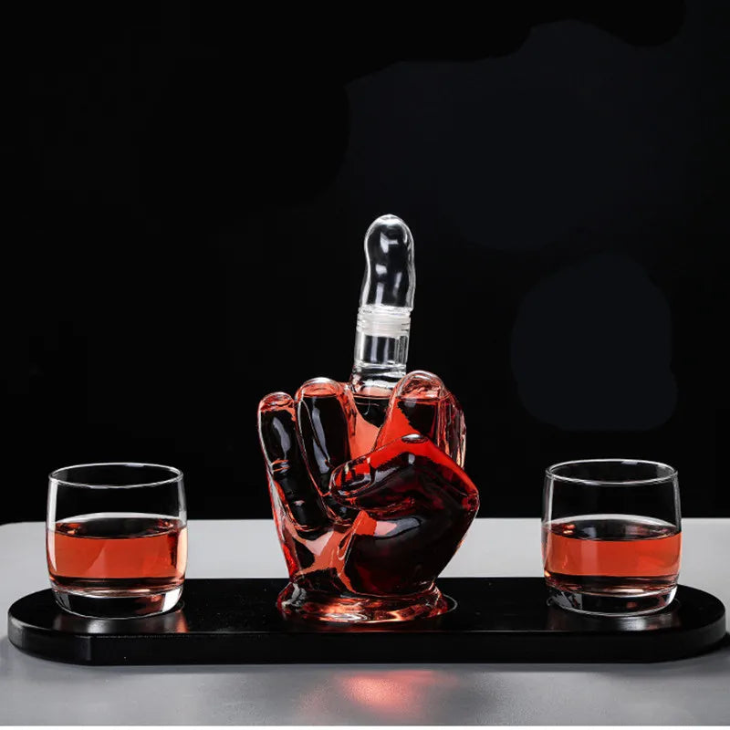 Decanter Novelty Finger Whiskey Decanter for Liquor Scotch Bourbon Alcohol Bottle Unique Liquor Bar and Party Decorations