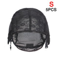 Hot Selling 5 Pcs New Fishnet Mesh Wig Cap Stretchable Lace Wig Caps For Making Wigs With Adjustable Straps Bonnet Perruque