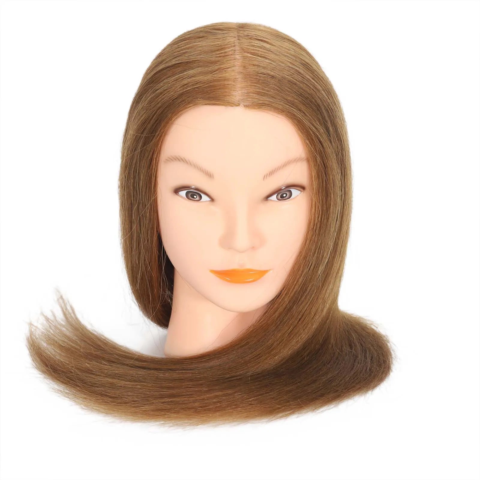 Mannequin Head Human Hair 100% Real Hair Mannequin Head For Beginners Hairdresser Manikin Doll HeadFor Hair Styling And Practice