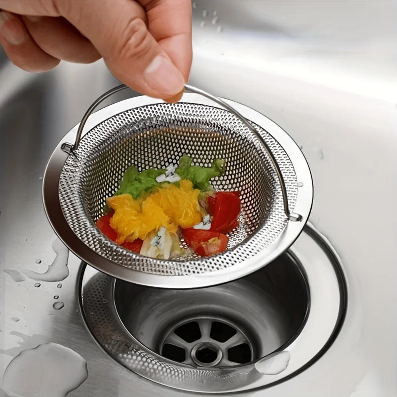 2-Pack Stainless Steel Sink Strainers - Thanksgiving Cooking & Clog Prevention for Kitchen and Bathroom Sinks.