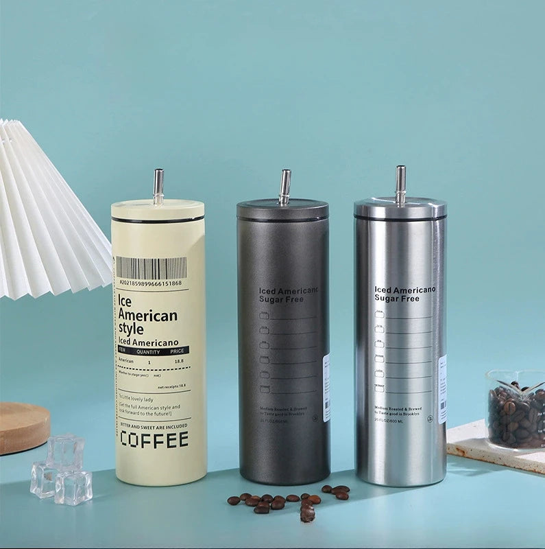320/600ml Stainless Steel Coffee Mug Thermoses Double Wall Vacuum Flask Insulated Cup Portable Mugs Coffee Cups Water Bottles