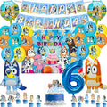Happy Dog Theme Birthday Party Decoration Foil Latex Balloon Banner Backdrop Cake Topper Tableware Kids Party Supplies Pet Toy