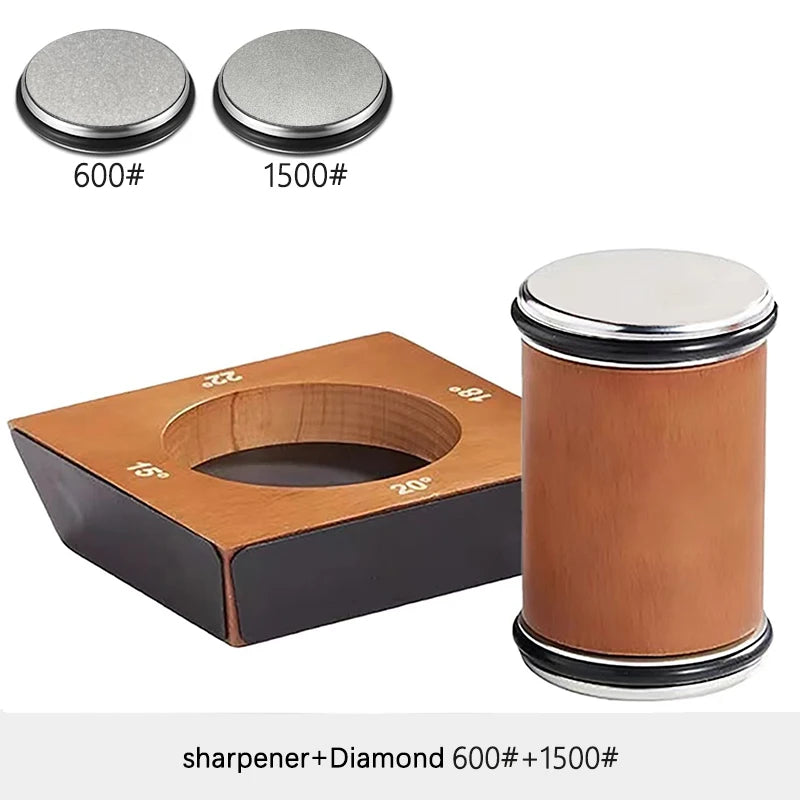 New Wooden【4 Angle】Rolling Knife Sharpener 15/18/20/22° Roller Sharpeners Professional Grinding System Diamond Sharpening Stone