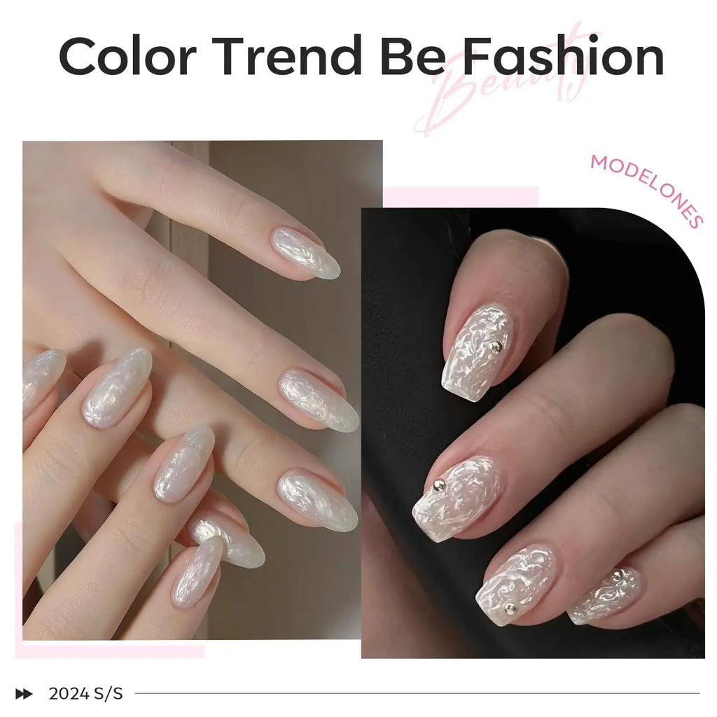 modelones Glitter Gel Nail Polish opal gel nail polish Pastel Soak-Off UV Gel Polish - 28+ Days Long-Lasting Salon-Quality Nail