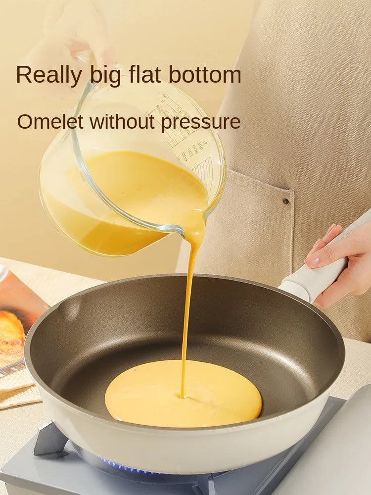 COOKER KING Pan Non-Stick Frying Pan Household Titanium Wok Pancake Egg Pancake Steak Induction Cooker Gas