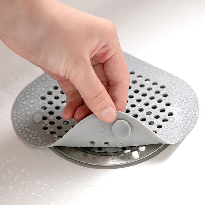 Kitchen sink silicone filter hair filter mesh bathroom hair anti clogging suction cup floor drain bathroom sewer deodorizer