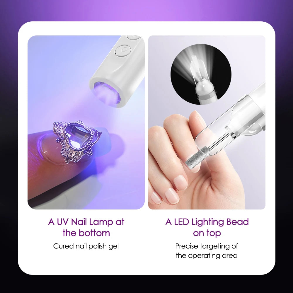 Professional Electric Nail Drill Machine Nails Grinding Polishing Dead Skin Removal Art Sanding File Pen Manicure Machine