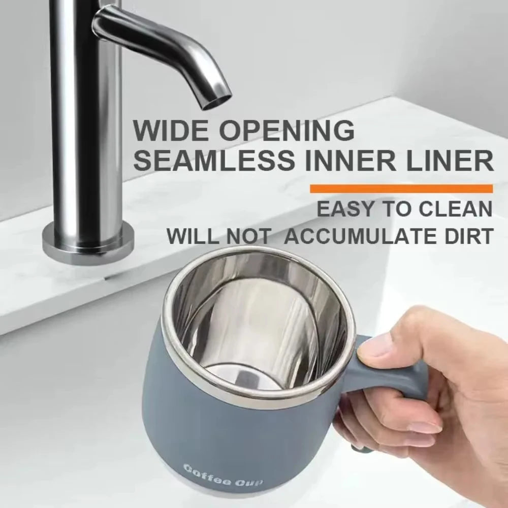 500ML Stainless Steel Vacuum Insulated Coffee Cup with Lid, Dual Wall Cold Hot Drink Thermos,Home Use,Durable & Leakproof Design