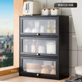Wood Bathroom Countertop Cabinet for Kitchen Window Doors Multipurpose Storage for Spice Jars and Vanity Beauty