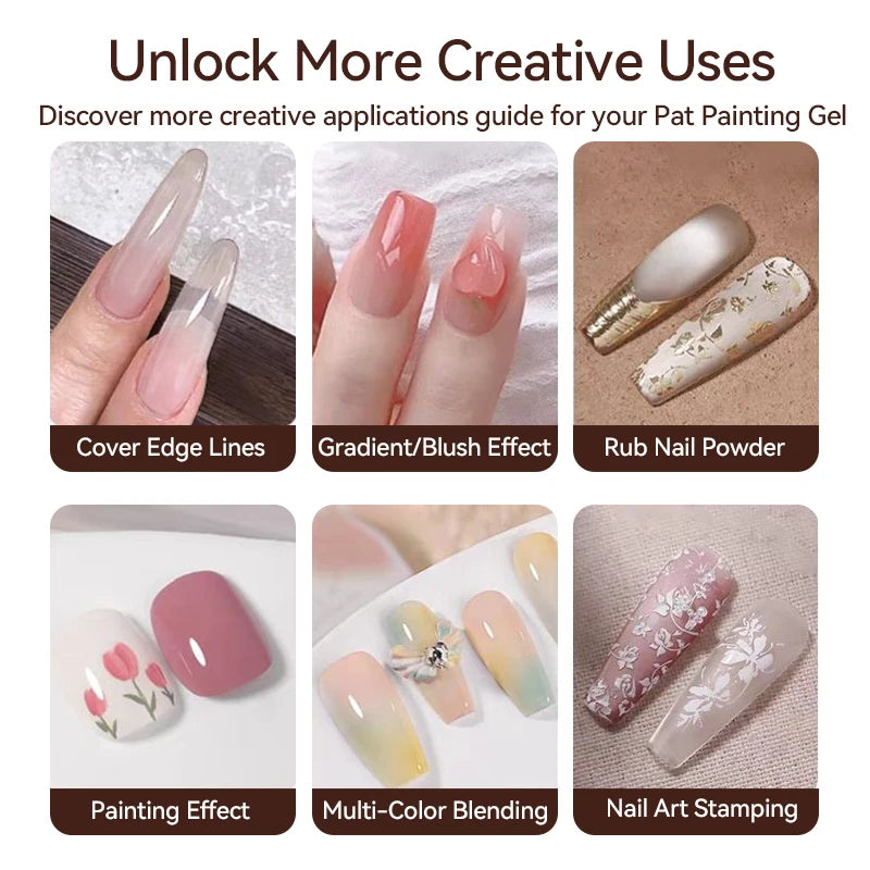 UR SUGAR 3 Boxes Pat Painting Gel for Decoration Nails Solid Gel Nail Polish Gradient Gel Spring Summer Fall Winter Trendy Nails