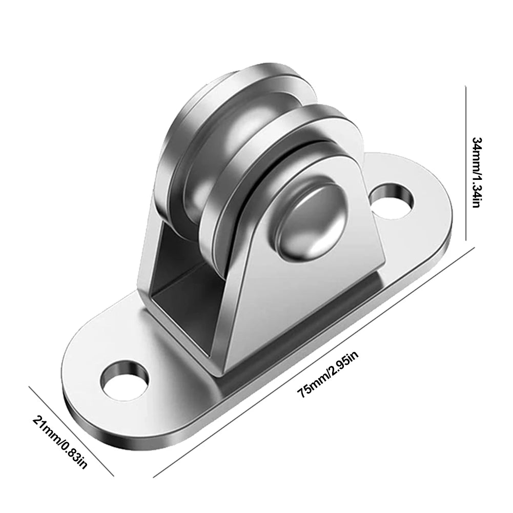 Heavy Duty Silent Pulley Kit with Mounting Screws for Cord Handling Moving and DIY Projects