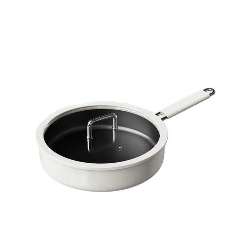 Titanium crystal ceramic frying pan, non stick pan, kitchen dual-use frying pan, gas stove, induction cooker, universal