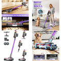 500W 50KPA Cordless Vacuum Cleaner with 60-Minute Run Time, LED Display, Anti-Tangle, Lightweight for Home and Pet Hair Removal
