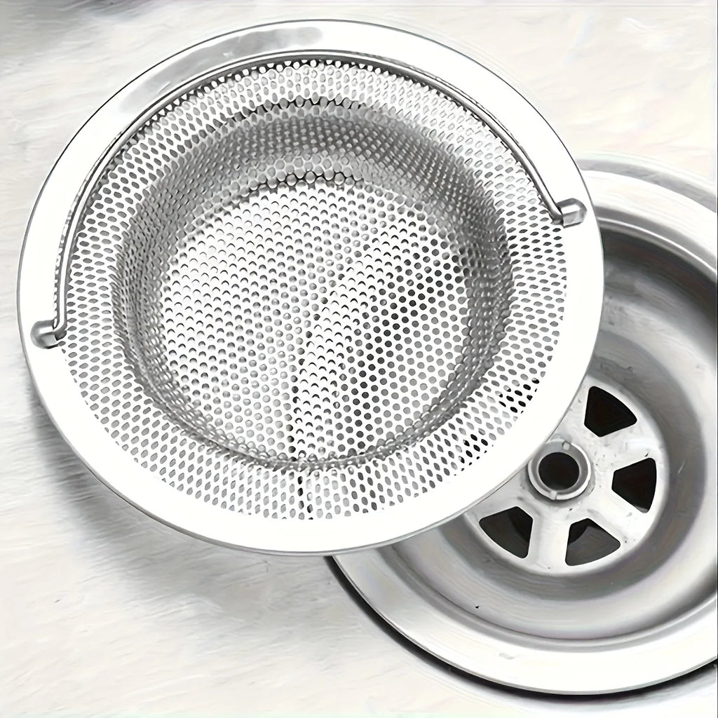 Sink Filter With Handle 201 Rustproof Mesh Drain Strainer For Kitchen Bathroom Anti Clogging Vegetable Fruit Waste Catcher