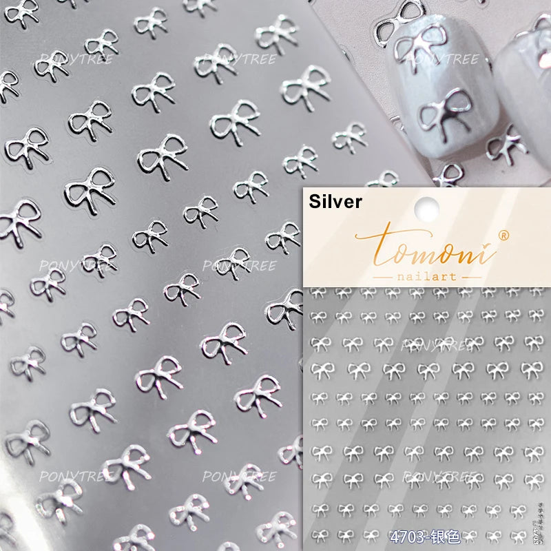 Silver Lava Annual Ring Cherry Clock Watch Starburst Love Heart Rate Chart Moon Star Line  Bowknot Line Nail Art Stickers Decals