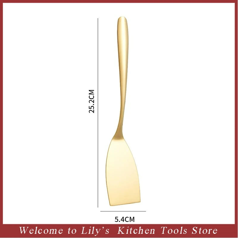 304 Stainless Steel Cooking Spatula Turner Steak Pancake Frying Shovel Multifunction Pizza Pastry BBQ Tools Kitchen Accessories