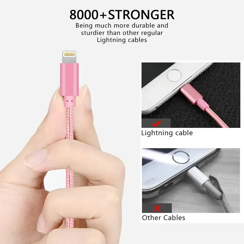 4 PCS (3ft 6ft 6ft 10ft) Charging Cable MFi Certified USB Cable Nylon Braided Fast Charging Cord Compatible For iphone