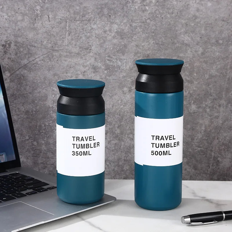 500ml Stainless Steel Thermos Cups Coffee Mug Insulated Water Bottle Thermal Tumbler Portable Vacuum Flask Portable Travel Mugs