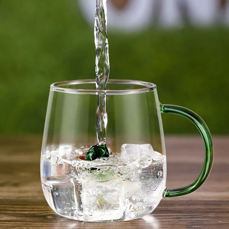 Creative 3D Animal Glass Cup With Handle Home Breakfast Cup Juice Coffee Transparent Mug Cute Tea Milk Water Wine Mug