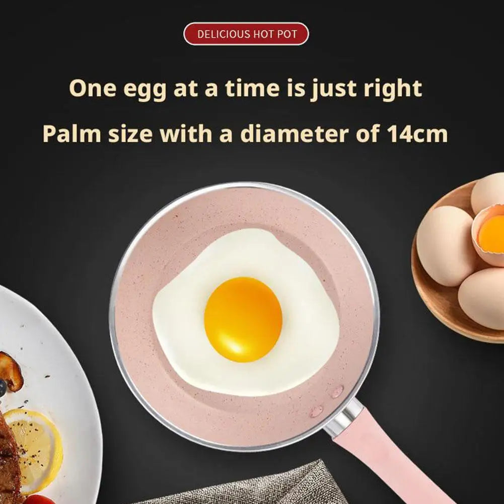 Egg Frying Pan Medical Stone Non-stick Frying Pan Bao Cookware Pot Universal Pot Food Cooker Breakfast Complementary N9V4