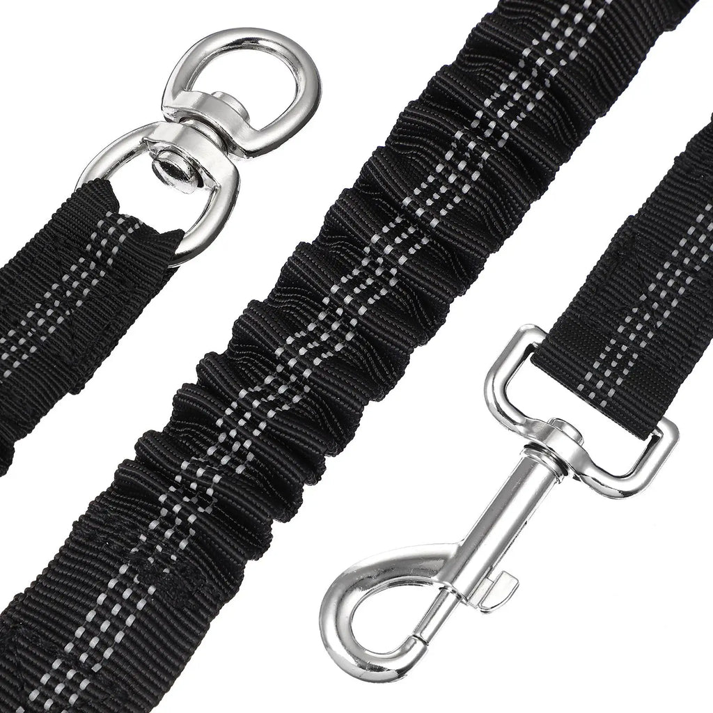 Reflective Nylon Dog Extension Leash Heavy Duty Elastic Walking Running Extend Rope Lead for Small and Medium Dogs