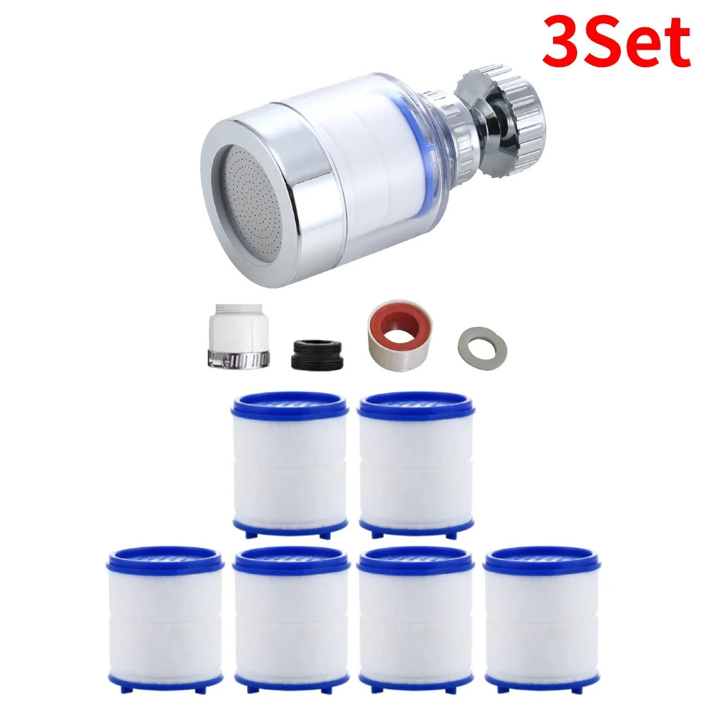 1-5Set Faucet Water Filter Element Remove Chlorine Heavy Metals Filtered Showers Head Bath Filtration Purifier Soften Hard Water