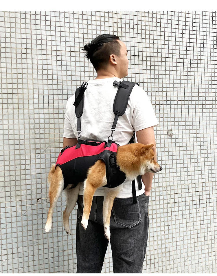 Dog Out-of-Town Shoulder Bag With Cross-Hugging Design Multi-Functional Parachute Bag With Shoulder Straps Pet Portable Four-Leg