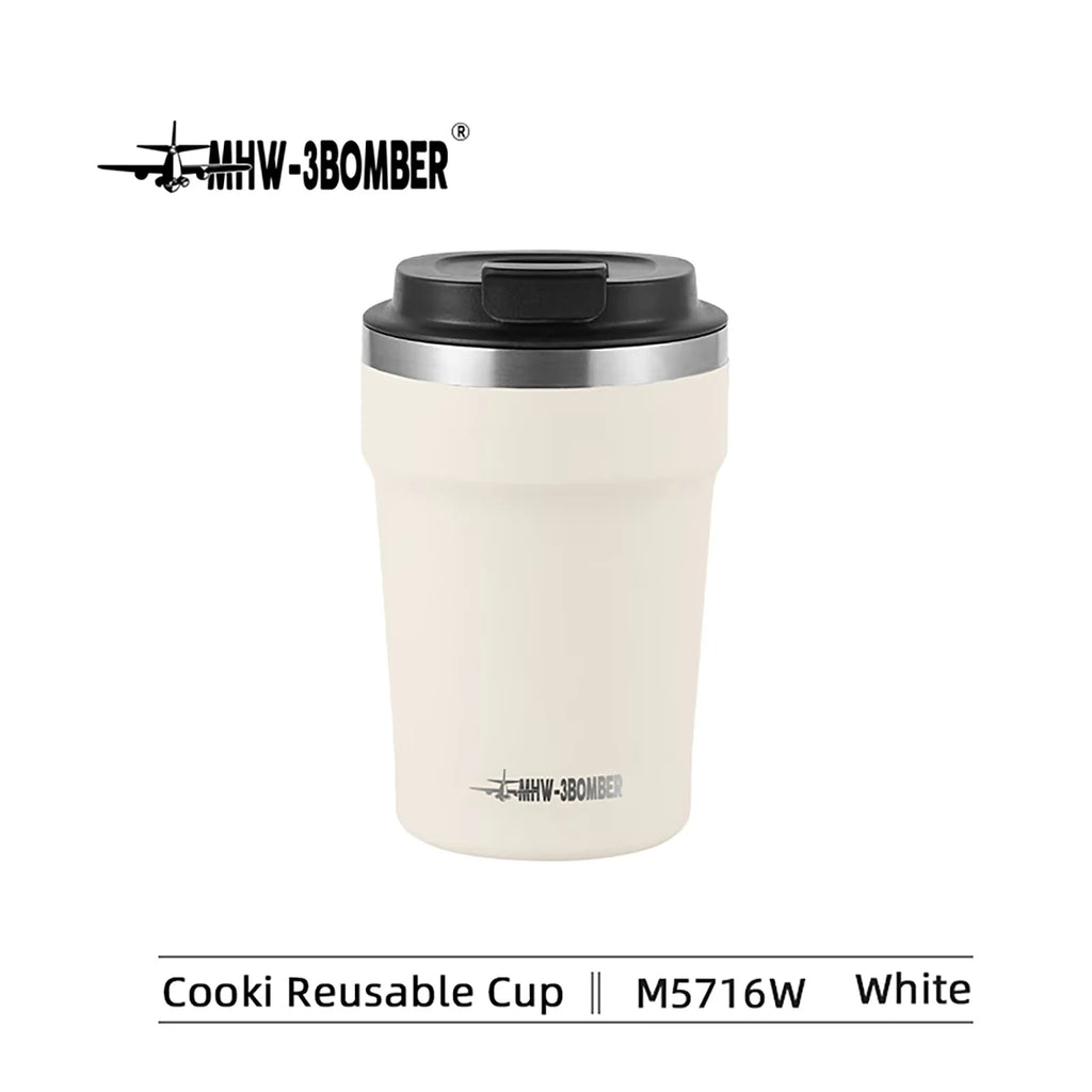 MHW-3BOMBER 360ml Cups Portable Thermo Cup For Coffee Water Mug Cup Stainless Steel Outdoor Mug With Cover Car Travel Leak-proof