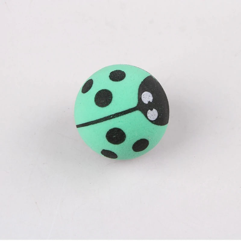 Insect Bouncing Ball Cat Toy High Elasticity Rubber Interactive Chase Rolling Ball For Kitten Cat Toy Accessories