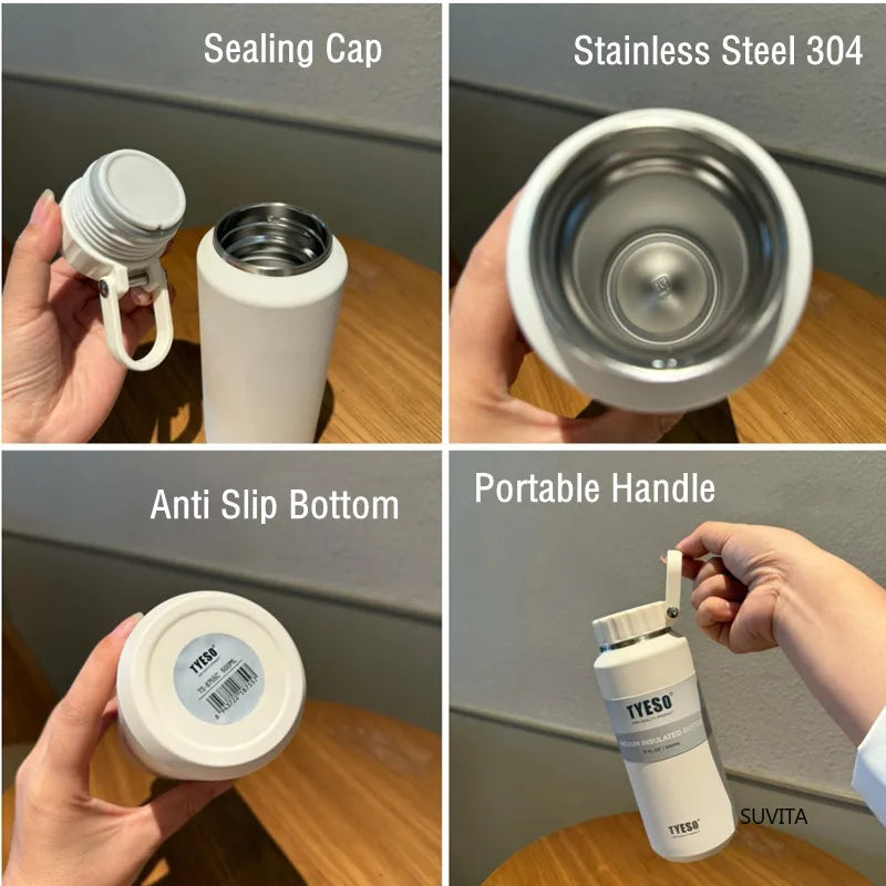 Tyeso 500/710MLStainless Steel Thermos Water Bottle Car Thermal Cup Sports Water Bottles Keeps Cold and Heat Thermal Mug