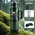 Stainless Steel Thermos Bottle with Handle Outdoor Portable Large Capacity Thermal Water Bottle ,Keep Hot and Cold for 72H