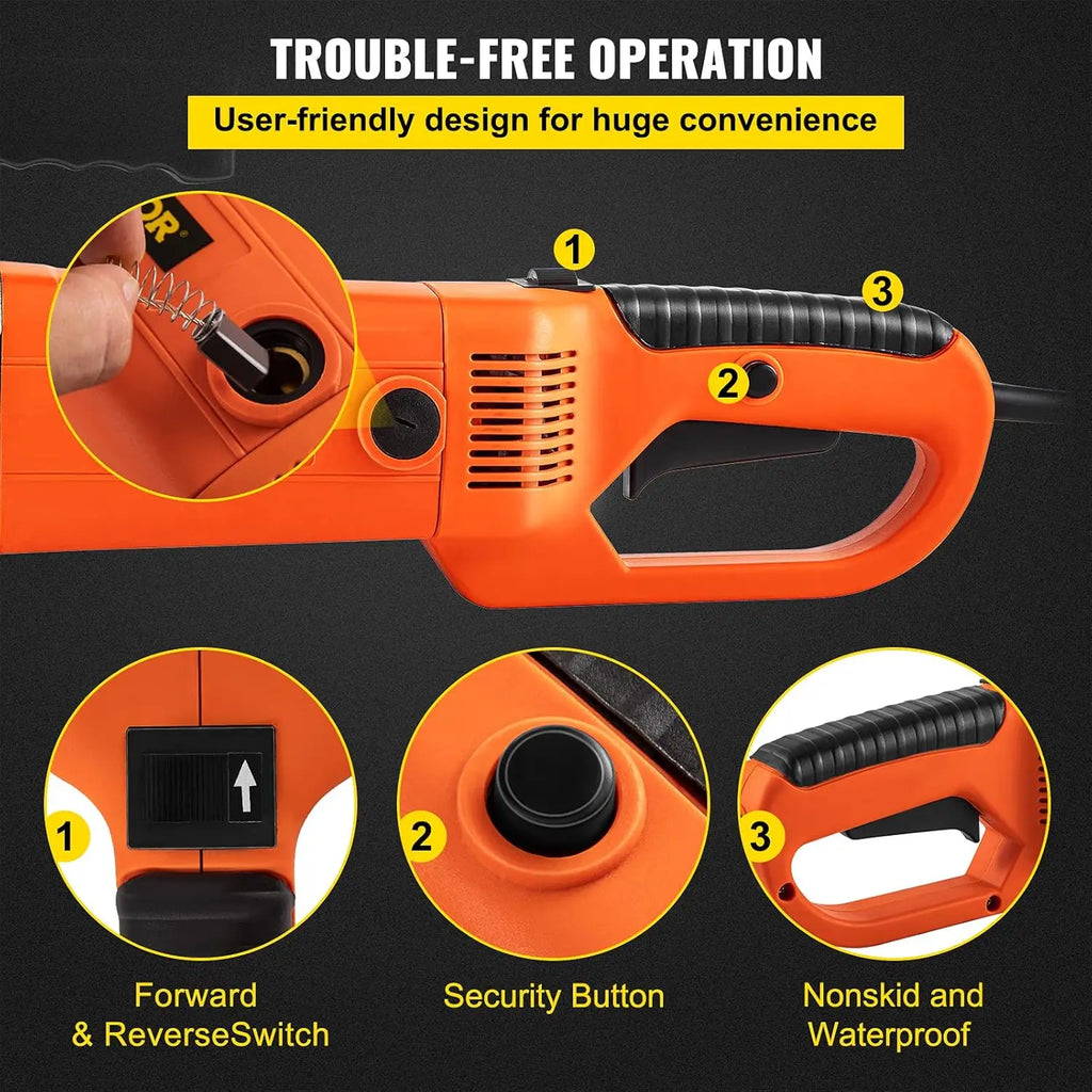 Electric Pipe Threader, 2300W Pipe Threading Machine with 6 Dies 1/2"-2", 110V Hand-held Pipe Threader Machine
