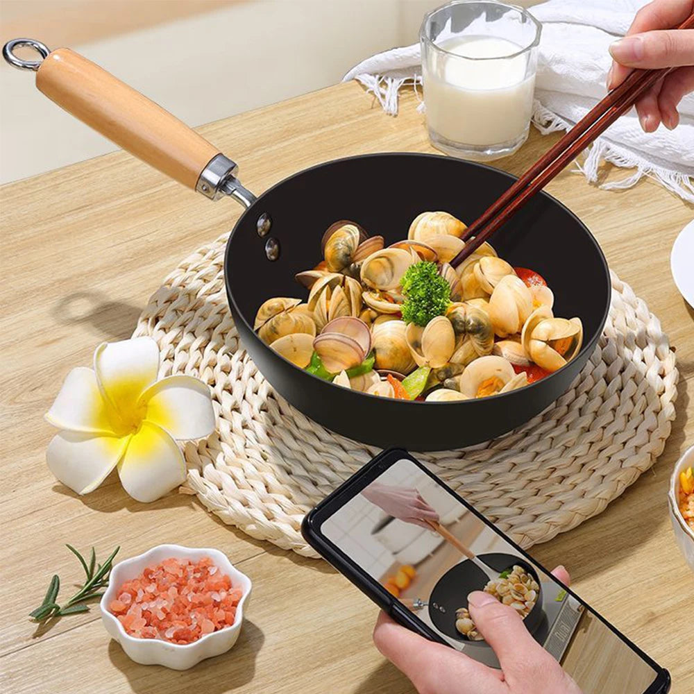 Frying Pan Multi-Functional Non-Stick Household Outdoor Stir-Fry Cooking Pans Induction Cooker Gas Universal Pot Kitchen Tools