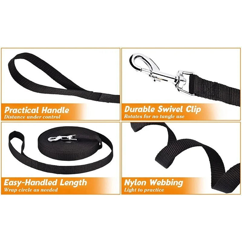 Pet Dog Leash Nylon Leash For Small Medium Dogs Cats Puppy Walking Running Leashes Lead Pet Supplies-1.5M 1.8M 3M 4.5M 6M Length