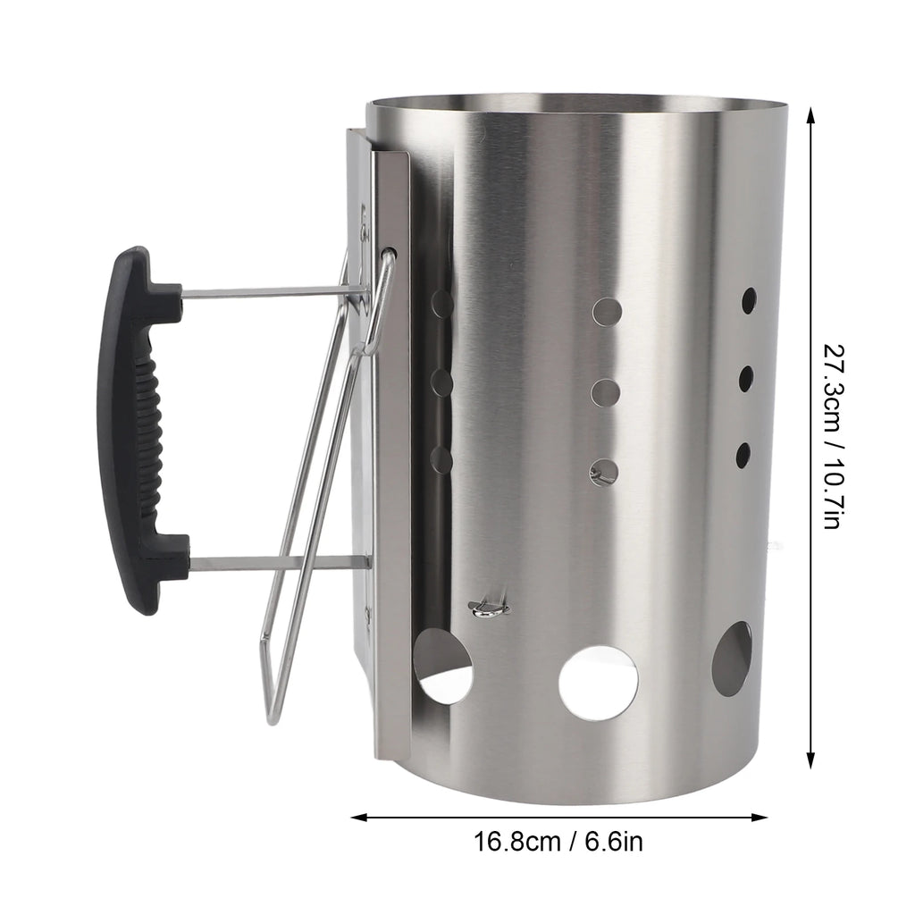 Charcoal Bucket Charcoal Ignition Charcoal Bucket Barbecue Stove Igniter Outdoor Barbecue Stove Ignition Cylinder For Camping