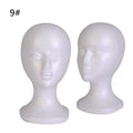 1PC Foam Wig Head Model Mannequin Dummy Wig Glasses Hat Display Stand Rack Hairpieces Stand Holder Female Head Model Wig Display