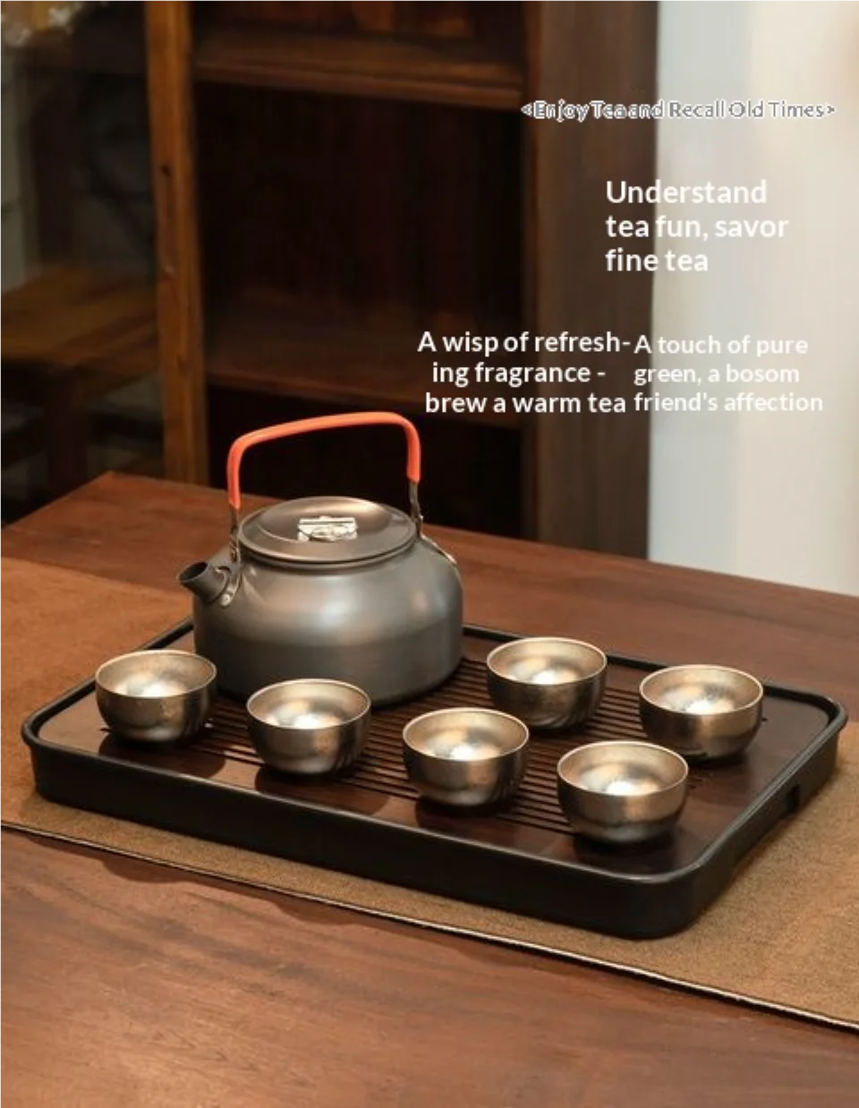 Gianxi Pure Titanium High-End Small Tea Bowl Ice Crystal Master Cup Tea Set Outdoor Camping Personal Titanium Alloy Water Cup