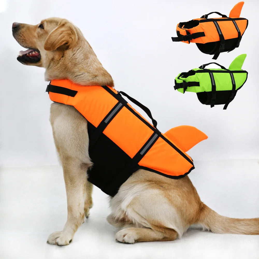 Adjustable Dog Life Jacket with Rescue Handle Sport Safety Rescue Vest Dog Clothes  Puppy Float Swimming Suit for All Pet Dogs
