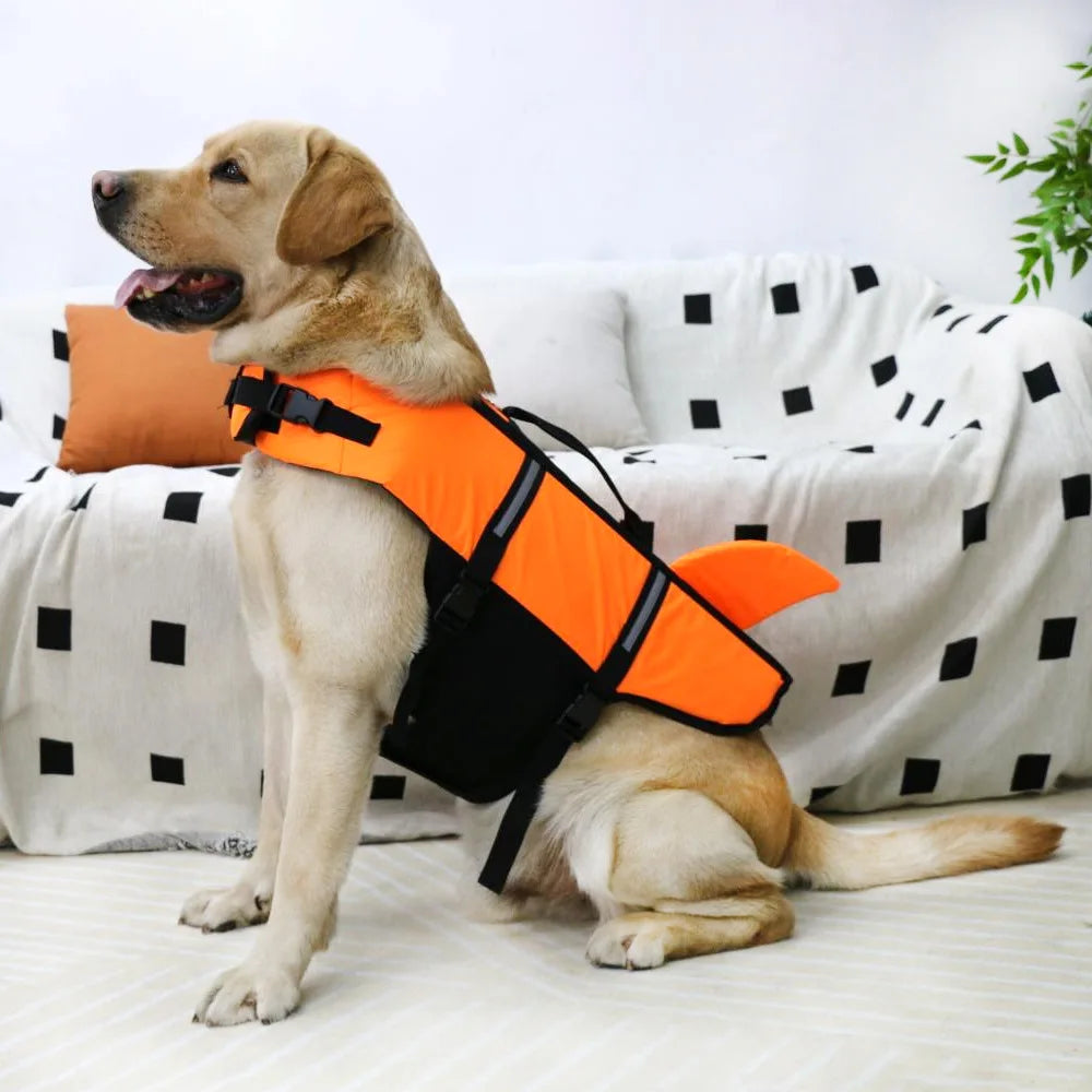 Adjustable Dog Life Jacket with Rescue Handle Sport Safety Rescue Vest Dog Clothes  Puppy Float Swimming Suit for All Pet Dogs