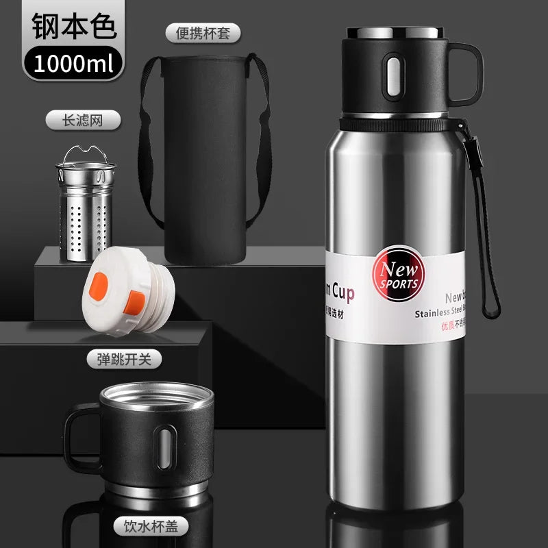 Thermo Bottle Thermal Mug Stainless Steel Water Cup Thermos Large Capacity Keeps Cold Drinkware Tumbler Insulated Thermos Travel