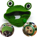 Pet Costume Hats Cat Dog Cartoon Headband Crochet Hat Knitted Cap Big Eye Frog Christmas Party Cosplay for Kitten Puppy Birthday