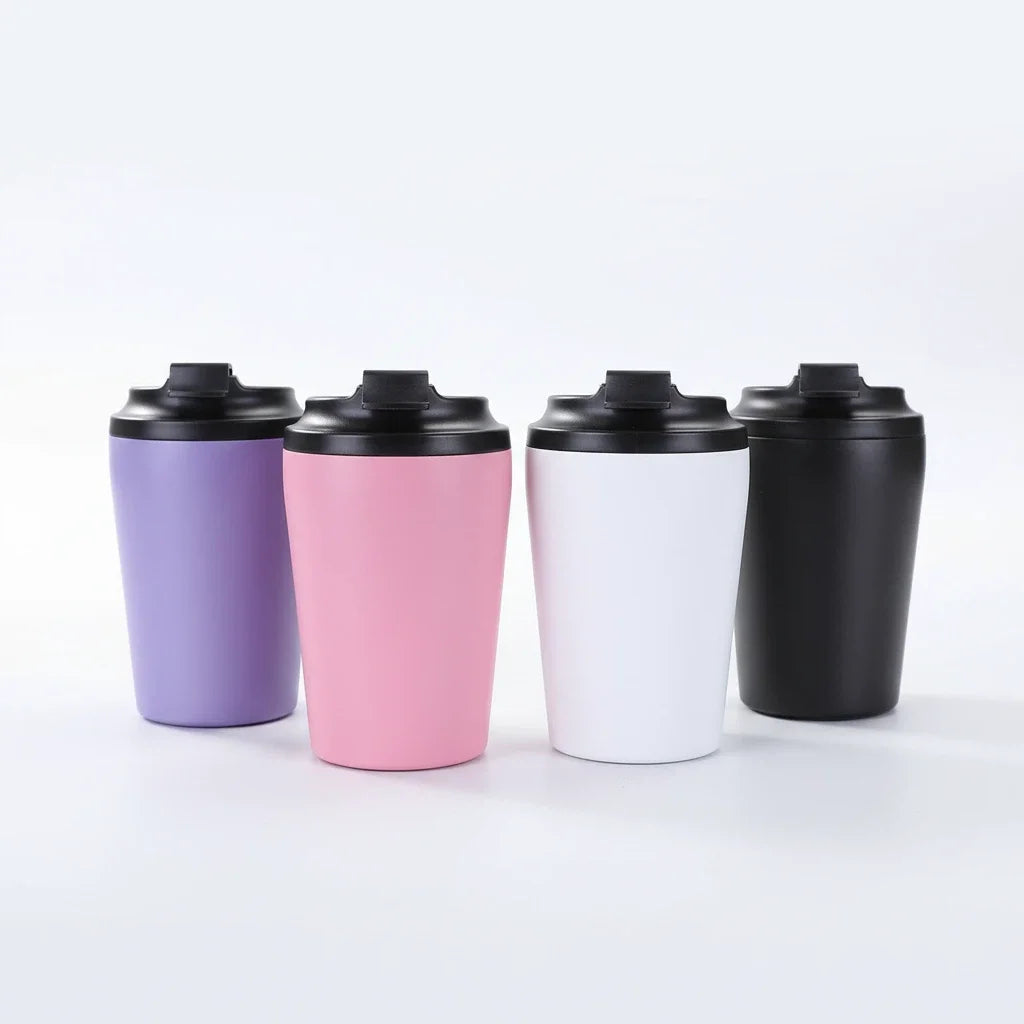 350ML Creative 304 Stainless Steel Travel Mug Coffee Mug Double Wall Vacuum Insulated Tumbler Wide Mouth Tea Cup with Lid