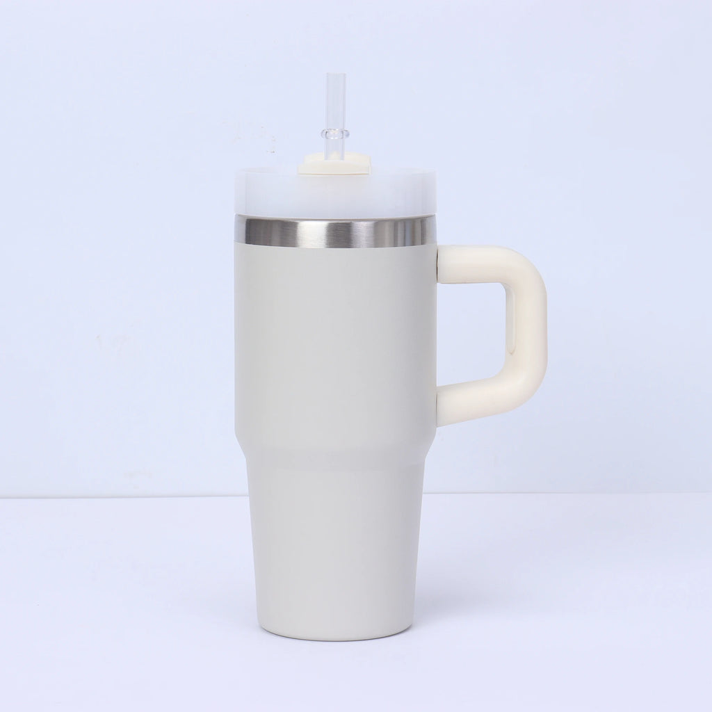 Mini 14oz Stainless Steel Tumbler Insulation Coffee Cup Water Bottle Mug With Straw In-Car Vacuum Flasks Mug For Holiday Gifts