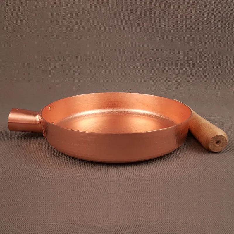 Copper Frying Pan Fast Heat Transfer 2mm Thickened Non-stick Pan   Induction Compatible 100% Hand Forged Pure Copper Cooking Pot
