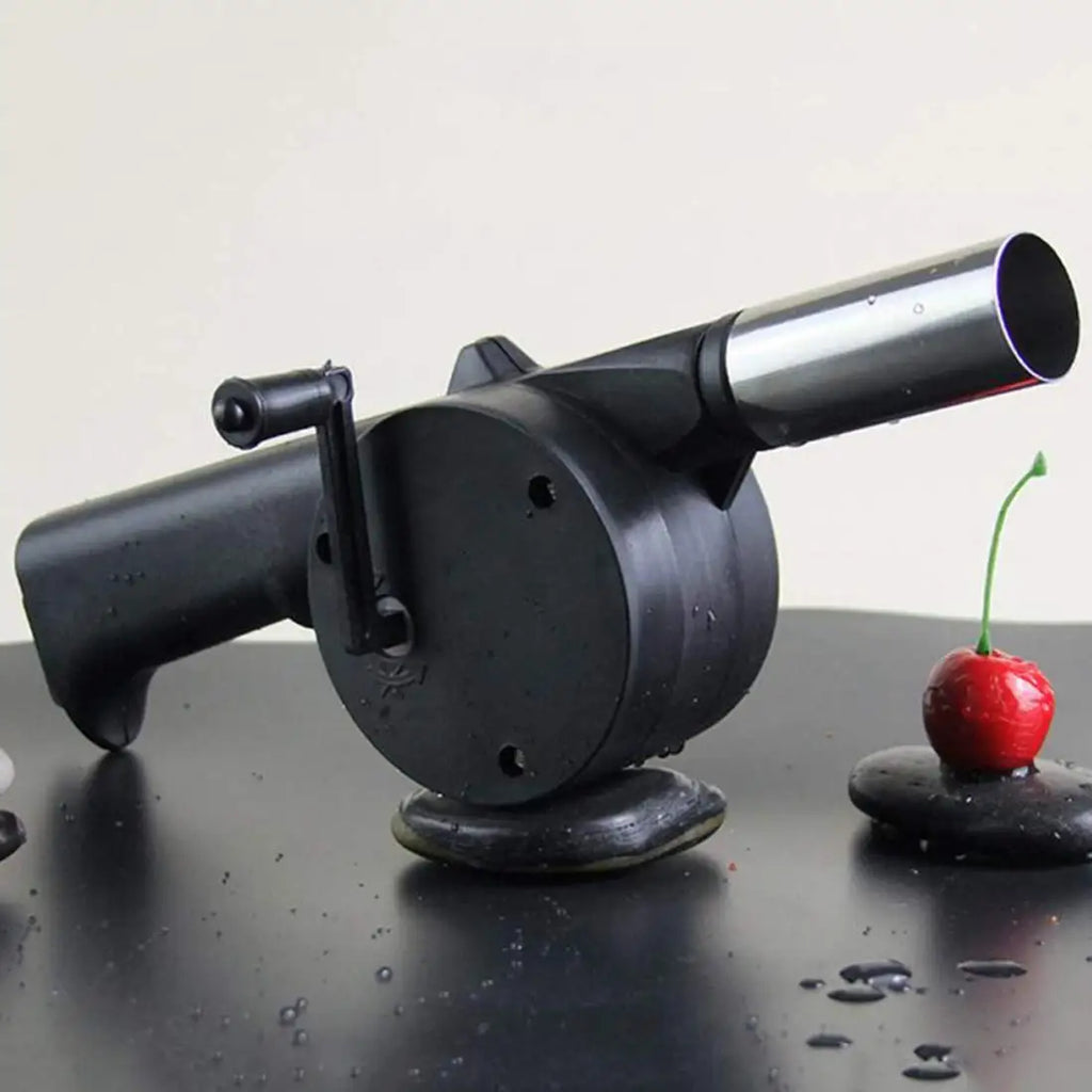 Mini Hand-cranked Air Blower Portable BBQ Grill Fire Bellows Barbecue Fan for Picnic Camping Outdoor Grilling Essentials