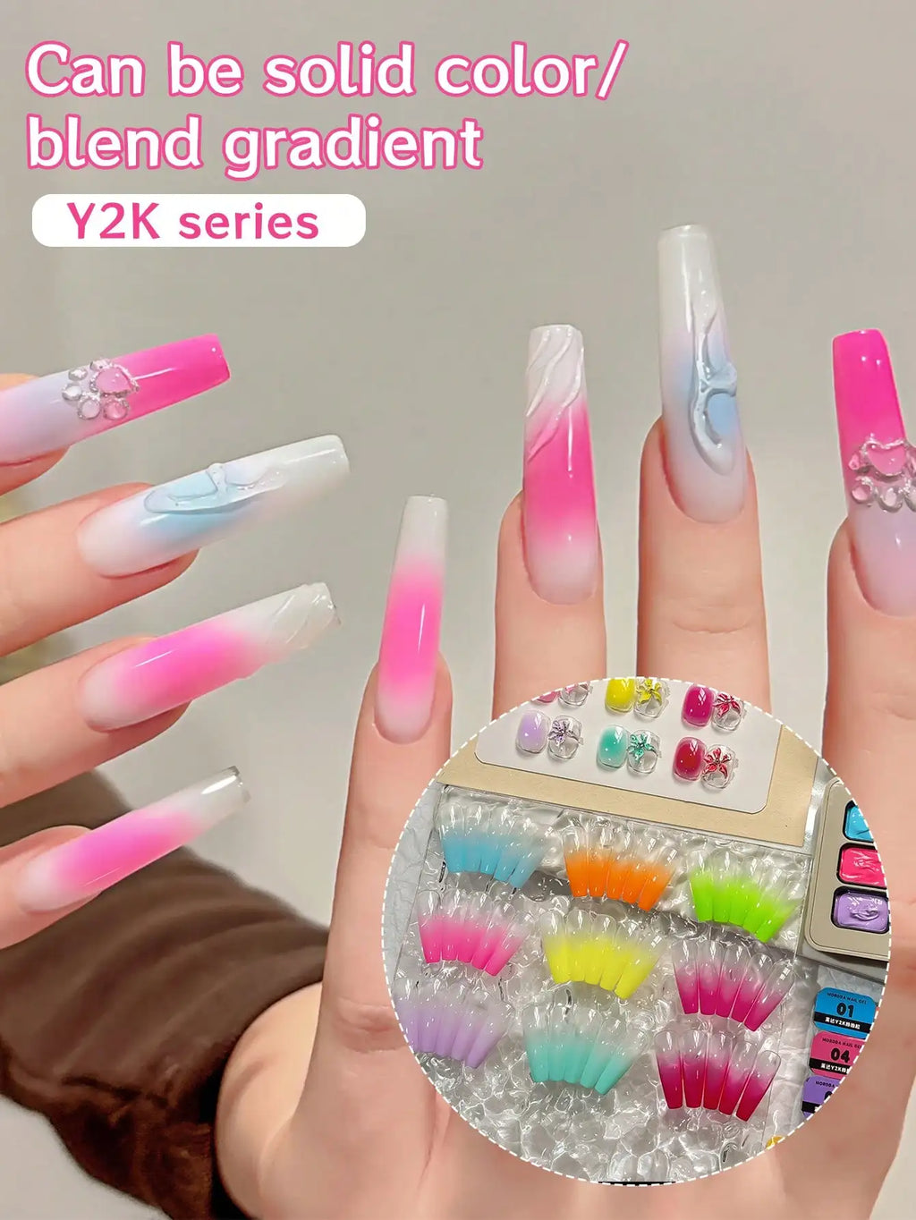 MORDDA 9pcs Y2K Series Patting Gel Nail Polish Soak Off Gel Nail Polish Uv Gel Long Lasting Nail Polish Gel For Nail Salon