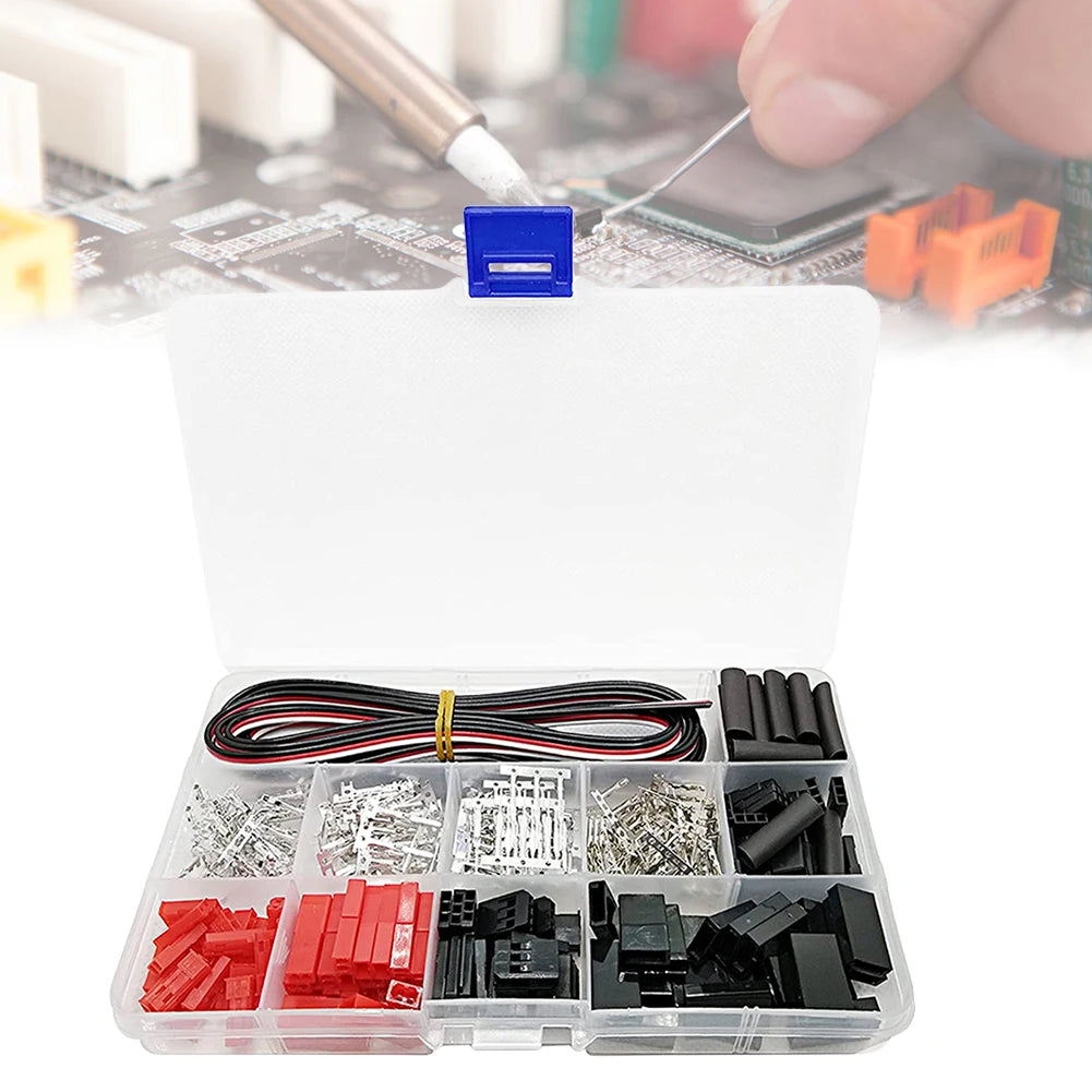 400pcs Crimp Terminal Connector 22AWG Wire for JR JST SYP Futaba Servo Extension Cable Connector for RC Robot Airplane Car Servo
