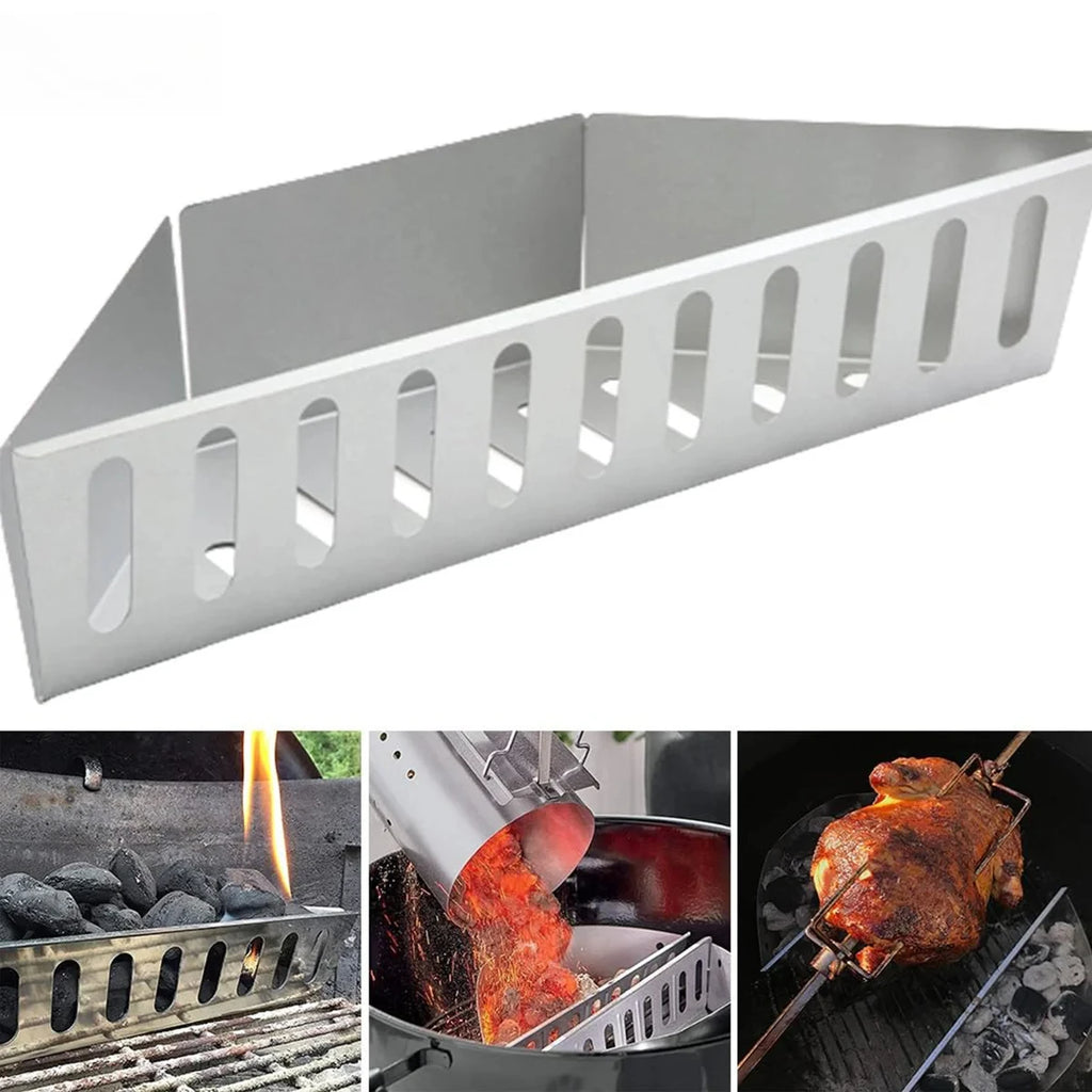 Stainless Steel Charcoal Basket BBQ Grilling Accessories for Grills and Kettles Charcoal Grill Accessories