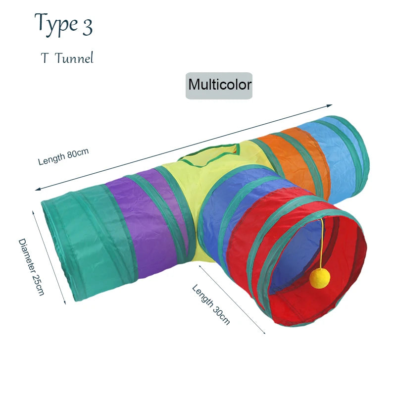 Foldable Sphynx Cat Tube Tunel Para Gato Shape I S T X Pet Tunnel Toy for Cats Gatos Funny mascotas Accessories Katten Supplies